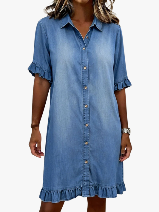 Denimjurk met knoppen voor vrouwen
