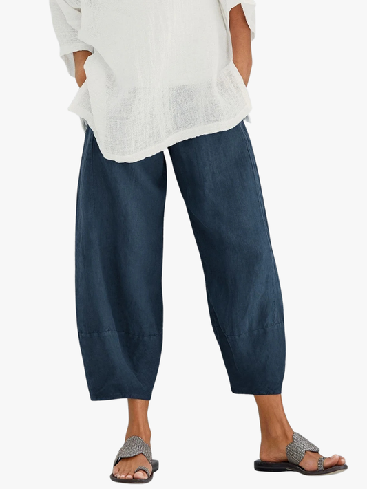 Katoenen cropbroek voor vrouwen