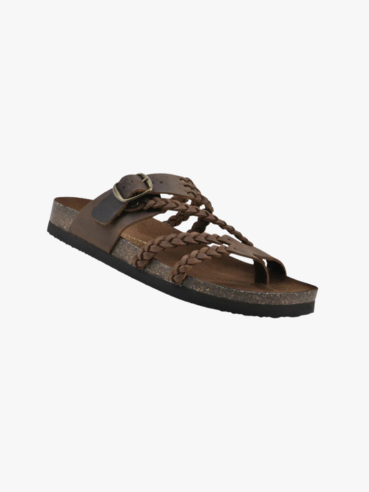 Gevlochten kurk sandalen voor vrouwen