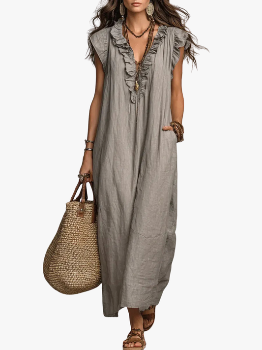 Chique en vloeiende bohemian dress voor vrouwen