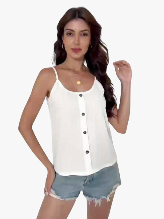 Blouse met fijne schoudelbandjes voor vrouwen