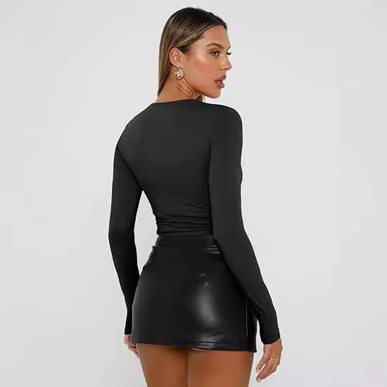 Jill - Casual Lange Mouwen Ronde Hals Top