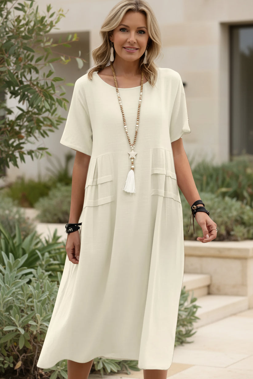 Livia | Ruimvallende Midi Jurk