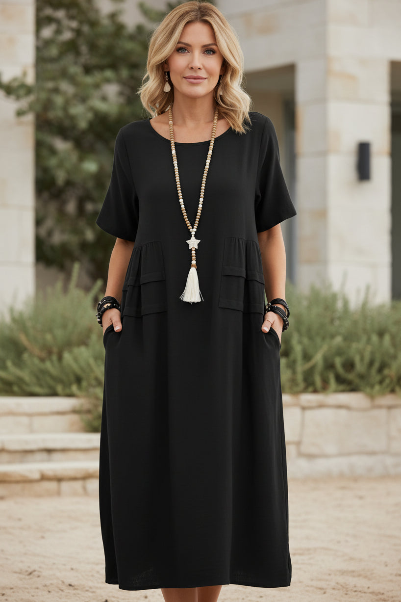 Livia | Ruimvallende Midi Jurk