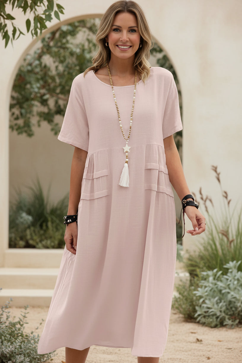Livia | Ruimvallende Midi Jurk