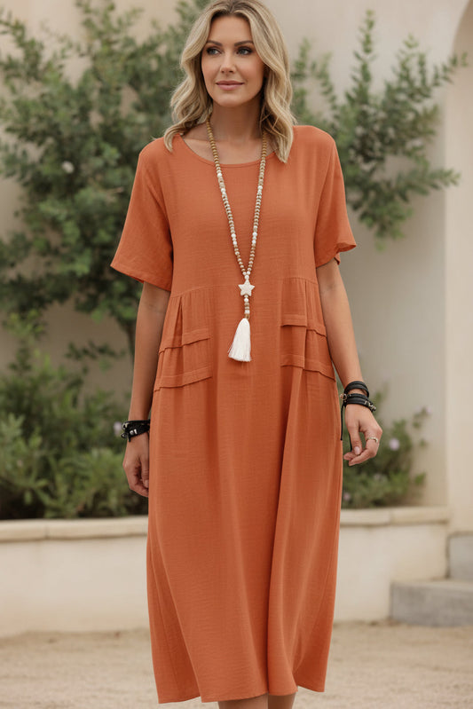 Livia | Ruimvallende Midi Jurk